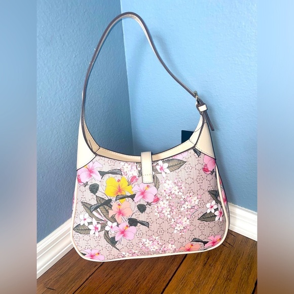 Floral purse Jackie bag shoulder bag flower bag cream purse cream bag hobo bag - Picture 2 of 16